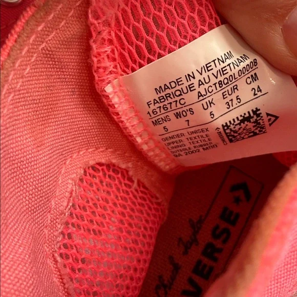 Converse Chuck 70 High top hot pink sneakers women’s size 7 - Picture 6 of 8
